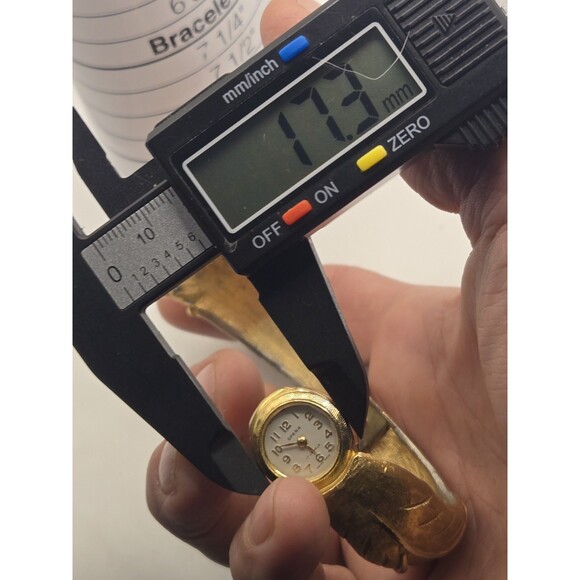 Vintage Swiss SPERA Mechanical Gold Tone "Hidden Watch Face" Bracelet. Running - Picture 12 of 12